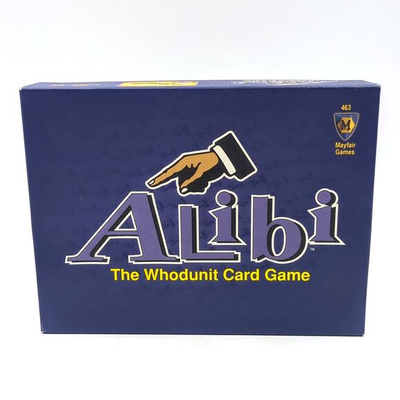 ALIBI Whodunit Card Game by Mayfair Crime Solving Mystery Box Complete in Box - Picture 1 of 5